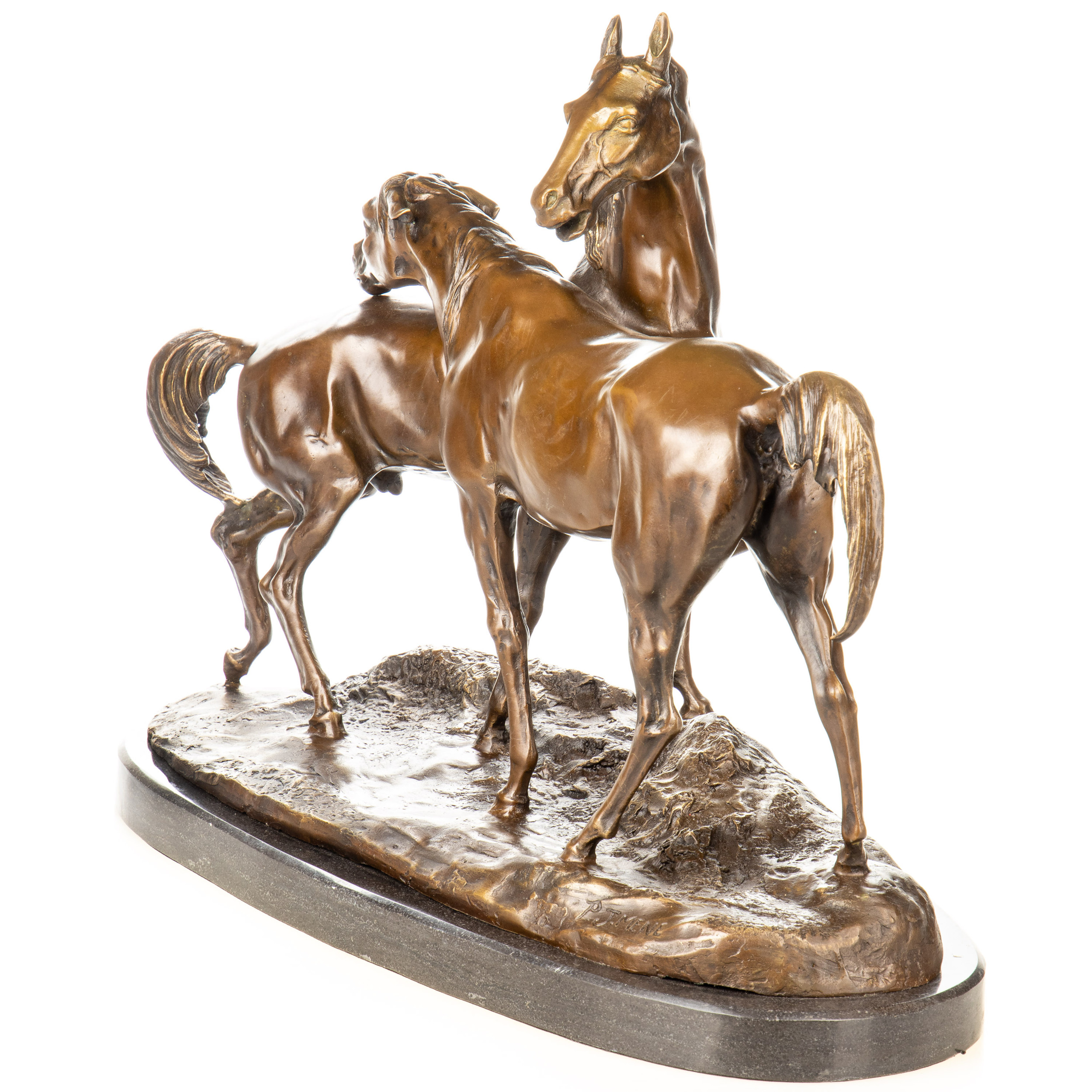 Bronzefigur Pferde 42x57x26cm3 Bronzefigur Pferde 42x57x26cm – Bild 3