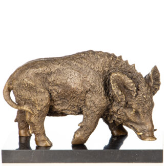 Bronzefigur Wildschwein 25x36x15cm