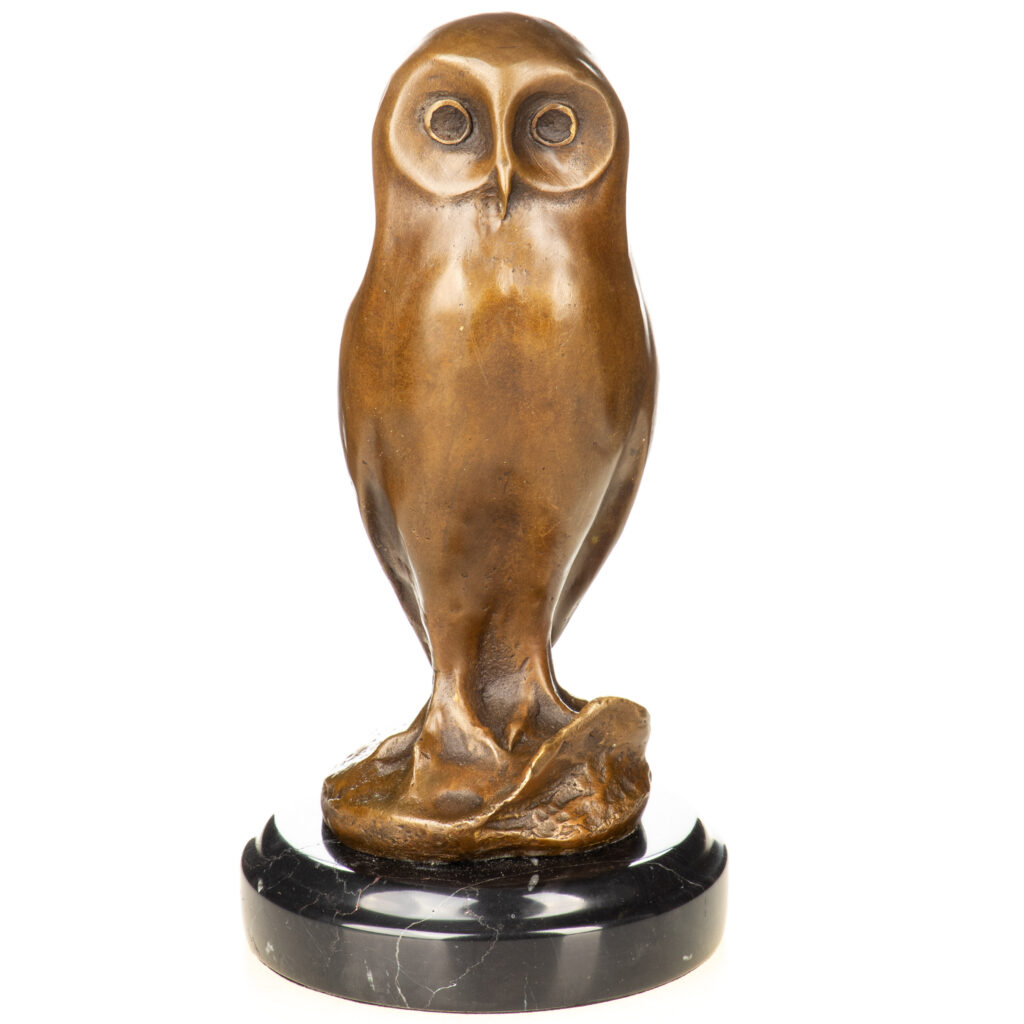 Moderne Bronzefigur Eule 24x12x12cm Moderne Bronzefigur Eule 24x12x12cm